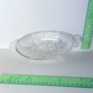 Hazel Atlas vintage pressed glass relish dish